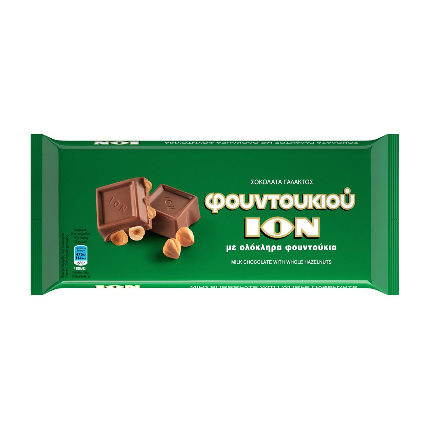 ION Milk Chocolate with Whole Hazelnuts 200g