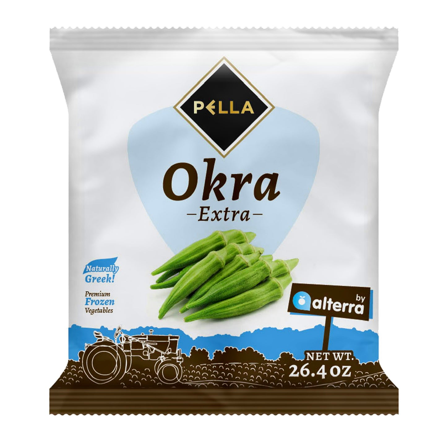 Pella brand okra package with alterra logo on a white background